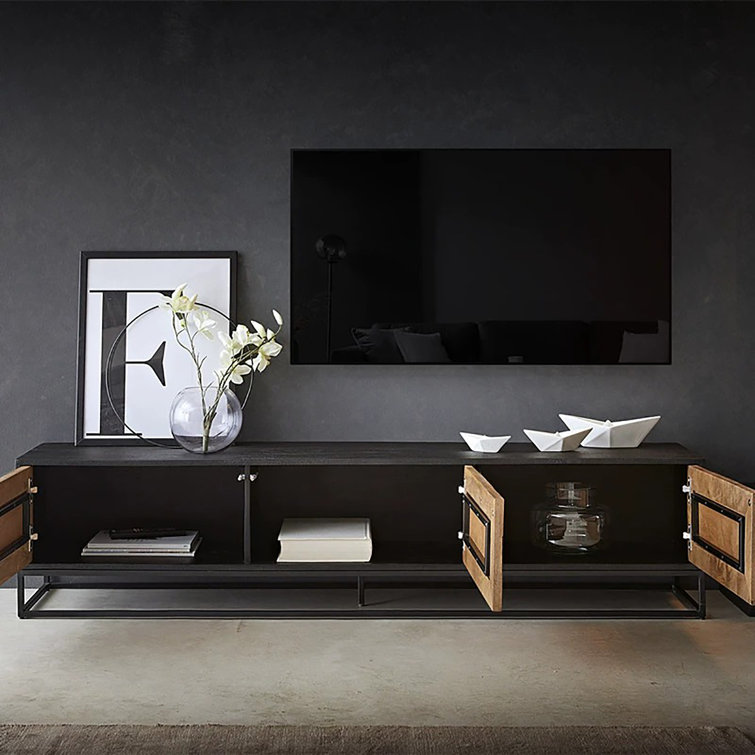 Black simple on sale tv stand